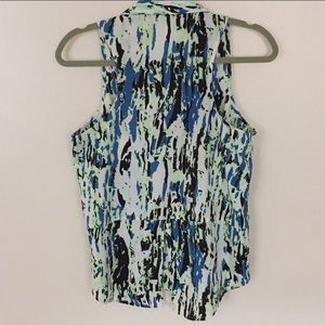C. Lective Splatter Print Button Down Tank Sz M
